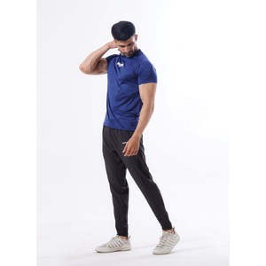 Camiseta Deportiva Hustlers Only para Hombre, Azul, de Secado Rápido, Corte Ajustado, Manga Corta, Cuello en V, 100% Poliéster, 300g, Jersey con Estampado por Transferencia de Calor - Product Image 6