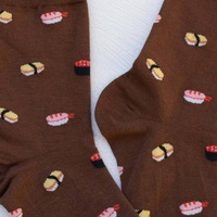 Mini quotidien décontracté doux coton cheville chaussettes nourriture gâteau pain modèles quart chaussettes pour hommes femmes en gros en vrac impression numérique