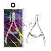 Pousse-cuticules professionnel réutilisable finition satinée et lime à ongles double face en acier inoxydable, instrument double, certifié ISO/CE
