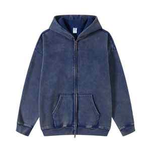 Sudaderas con Capucha para Hombre de Alta Calidad 2026, Nuevo Diseño, Algodón Lavado con Ácido, Estilo Urbano con Cremallera y Forro Polar - Product Image 4