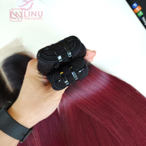 Extensiones de cabello humano de trama de máquina cruda vietnamita personalizable todos los estilos y colores pelucas delanteras de encaje para mujeres negras - Product Image 5