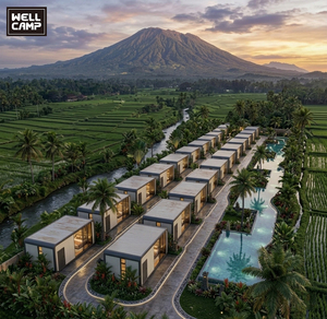 WELLCAMP Nouvelle Maison Capsule Préfabriquée Apple, Cabane Modulaire Moderne pour Villas <span class=keywords><strong>de</strong></span> <span class=keywords><strong>Vacances</strong></span> en Indonésie, <span class=keywords><strong>Location</strong></span> Airbnb, Tourisme et Investissement - Product Image 1