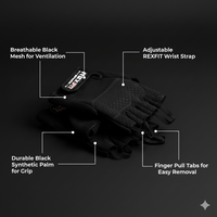 Gants de musculation avec support pour le poignet, demi-doigts, respirants, pour homme et femme, gants de musculation robustes