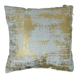 Set di 2 Cuscini Decorativi per Divano da Interno 40x40 cm con Stampa Floreale e Foglie Ricamata, Grigio e Oro, con Imbottitura - Product Image 5