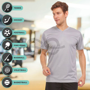 เสื้อยืดแขนสั้นแห้งพอดีตัวสำหรับผู้ชายเสื้อยืดใส่ออกกำลังกายในยิมวิ่งออกกำลังกายในยิม - Product Image 2