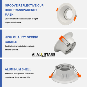 Approvisionnement d'usine MR16 GU10 Downlight Fitting Fixations Encastré Réglable Plafond <span class=keywords><strong>Spot</strong></span> Down Light Avec Ampoule Remplaçable - Product Image 6