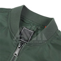 Blouson Bomber Homme Hiver Col Montant Logo Avant Léger Zippé Décontracté Vêtement d'extérieur OEM ODM