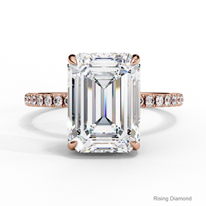 แหวนหมั้นเพชรที่โตขึ้นในห้องแล็ปขนาด5.0กะรัตสีเหลืองทอง CVD แหวนเพชร CVD ที่ซ่อนอยู่ของขวัญครบรอบสำหรับเธอ - Product Image 5