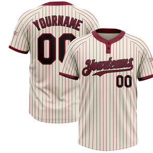 Vente d'usine, prix bas, maillot de baseball à deux boutons, logo personnalisé, design tendance, maillot de baseball à deux boutons en gros - Product Image 5