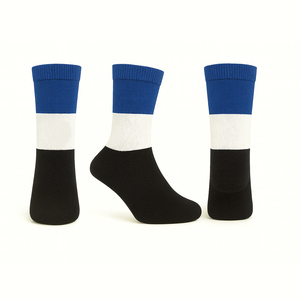 Calcetines Personalizados Estilo Estonia, Azul, Negro, Blanco, Mezcla de Algodón, Unisex, Deportivos, Casuales - Product Image 1