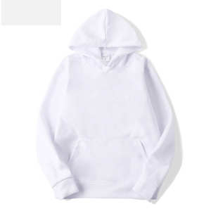Venta al por mayor Hombres Sudadera con capucha de lana en blanco de manga larga con capucha Simple Streetwear Diseño personalizado Suéter Hombres Sudaderas con capucha - Product Image 2