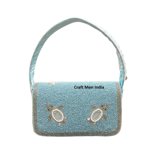 Sacs à main élégants faits à la main avec des perles et une bandoulière perlée, sacs à main perlés à la mode pour femmes, design personnalisé, SAC À ÉPAULE - Product Image 4
