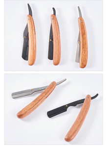 MORGANS INDUSTRIES Stainless Steel Handle Straight Razor Stainless Steel <b>Blade</b> Single <b>Blade</b> Manual Shaving Tool for Men <b>Barber</b> - Product Image 4
