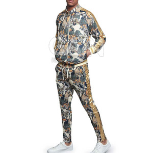 Chándal de sublimación de manga larga para hombre, precio barato, OEM, venta al por mayor, nuevo diseño, conjunto de chándal de sublimación a granel de algodón - Product Image 2