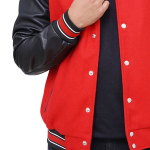 Top qualité unisexe Baseball veste hiver Streetwear Logo personnalisé broderie cuir chaud pour les femmes 2025 - Product Image 6