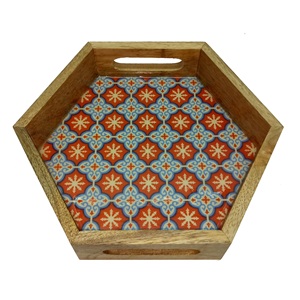 Plateau de service en bois de haute qualité avec conception de corde Top Standard cadeau de vacances de Noël pour la décoration intérieure Art dernière conception - Product Image 1