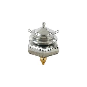 จานสแตนเลสพร้อมขาตั้งหกเหลี่ยมสำหรับจัดเลี้ยงบุฟเฟ่ต์อาหารโรงแรมและงานอีเวนต์ - Product Image 1