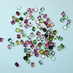 Cojín de turmalina natural pulido, piedras preciosas sueltas multicolores para curación y joyería hecha a mano - Product Image 5