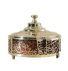 Réchauffeur de nourriture décoratif de couvercle fait main poli brillant de pot arabe de haute qualité - Product Image 5