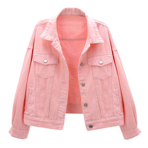 Women Basic Button Down <b>Jean</b> Jacket Coat Plus Size Oversized Soft Cotton Long Sleeve Stand Collar Button <b>Jeans</b> Jacket for Ladies - Product Image 4