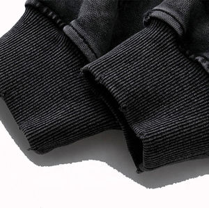 Sweat-shirts à logo personnalisé délavés à l'acide, impression sérigraphique, streetwear de haute qualité, surdimensionné, pull lourd en coton 100%, hiver - Product Image 3