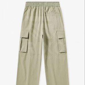 กางเกงคาร์โก้ผ้าแคนวาสลำลองสำหรับผู้ชาย ผ้าฝ้าย 100% ระบายอากาศได้ดี แห้งเร็ว น้ำหนักเบา ทรงตรง มีกระเป๋าข้าง - Product Image 2