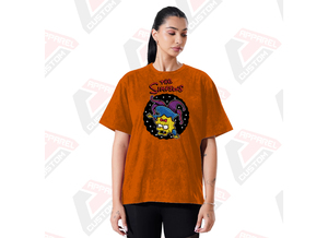 Camiseta de lavado ácido para mujer con estilo, suave, de moda, cómoda, con pana batik de mezclilla ecológica para el verano - Product Image 2