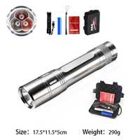 Lampe torche LED infrarouge 3-en-1 multi-longueurs d'onde en acier inoxydable 304, lumière rouge 630 Nm 660 Nm 850 Nm, portable pour l'extérieur