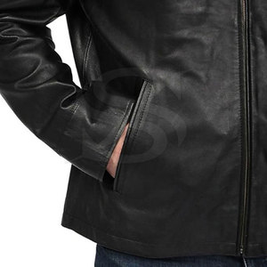 Nouvelle arrivée Veste en cuir d'hiver de haute qualité pour homme Meilleure conception Veste en cuir d'hiver pour homme Conception personnalisée - Product Image 6