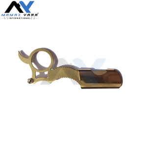 มีดโกนสแตนเลสสตีลใส่ตรงโกนหนวดสำหรับผู้ชายมีดโกนนิ้วมือสำหรับตัดเคราและตัดขนที่โกนหนวด - Product Image 4