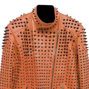 Veste en cuir confortable sur mesure pour hommes Veste d'hiver respirante à manches longues pour vente en ligne - Product Image 4