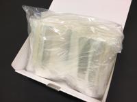 Sac transparent jetable en PET avec fermeture éclair, sans additifs, en LDPE, qualité ISO Classe 7, pour usage médical et pharmaceutique, emballage ASO