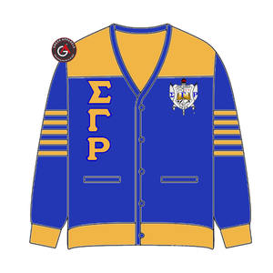 Cardigans en acrylique pour femmes avec broderie Sigma Gamma Rho Soror |   Pull cardigan personnalisé brodé pour femmes de la sororité SGRho - Product Image 3