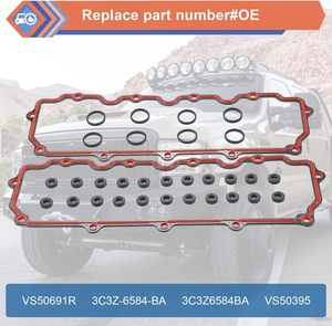 VS50691R üst alt Powerstroke dizel vana kapak contası Set için 2003-2010 Ford F250 F450 F450 F550 E350 E450 gezi 6.0L - Product Image 4