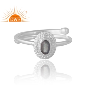 Latest Design Silver Natural <b>Labradorite</b> Gemstone <b>Ring</b> Custom Design Jewelry Manufacture For Women Gift For Her - Product Image 3