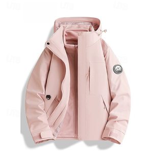 Chaqueta 3 en 1 desmontable impermeable a prueba de viento para hombre, abrigo de invierno con forro polar térmico, estilo americano, teñido liso - Product Image 5