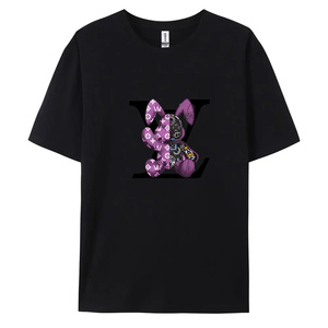 Nouveau printemps été à la mode luxe mode graphique T-shirt haut Fendt hommes à manches courtes T-shirt imprimé décontracté 100% coton T-Shirt - Product Image 3