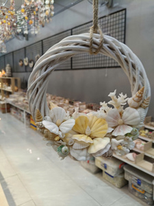 Handmade Natural Seashell Starfish <b>Wreath</b> Hanging Coastal Beach Theme Wall <b>Door</b> Decor Wedding Home Decoration Gift High Quality - Product Image 4