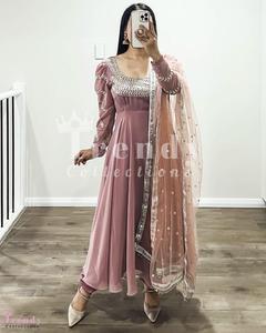 คุณภาพที่ดีที่สุด2023ออกแบบใหม่บริสุทธิ์นุ่ม Faux Georgette ชุดที่มีกางเกงและ Dupatta ผู้หญิงแฟชั่นผู้ผลิตจากอินเดีย - Product Image 3