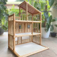 Handwicker vente en gros de maison de poupée en rotin naturel jouets pour enfants magnifiques jouets de jeu fabriqués au Vietnam