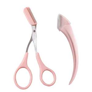 Tijeras Curvas para Cejas para una Forma Perfecta, Tijeras Profesionales de Acero Inoxidable para Recortar las Cejas - Product Image 1