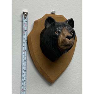YEEYAYA intagliato a mano testa di orso parete arte scultura in legno per la decorazione per la casa regalo di natale presente decorazione da parete in legno figurina - Product Image 6
