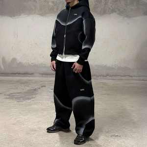 Conjunto de Sudadera con Capucha Extra Grande de Invierno, Estilo Vintage, de Alta Calidad, con Cierre y Estampado de Serigrafía para Hombre, con Logotipo Personalizado - Product Image 1