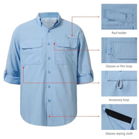 Chemise de pêche à manches longues boutonnée pour homme, vente chaude 2025, personnalisée, performance, UPF 50, ventilée, pour la chasse en plein air, chemises de pêche