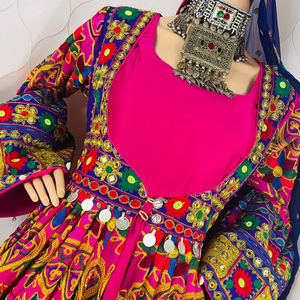 Trajes Tribales de Estilo Afgano de Alta Calidad Más Vendidos para Mujer, Vestido Largo con Diseño de Bordado y Cordones, con Logotipo Personalizado - Product Image 4