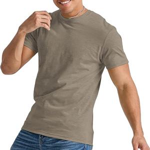 Camiseta Lisa de Alta Calidad Personalizable 100% Algodón Ligera con Hombros Caídos Fabricante de Camisetas para Hombre - Product Image 3