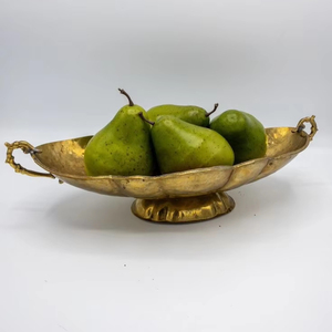 Cuenco de servicio de latón pulido brillante hecho a mano para configuraciones de buffet de aspecto real fiestas espirituales y decoración de comedor antiguo - Product Image 1