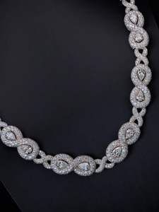 Luxury Iced Out Moissanite <b>Infinity</b> Link Necklace VVS Hip Hop Rhodium Plated Orthodox Gift & Party Chain Jewelry - Product Image 3