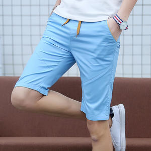 Pantalones cortos de moda de verano ajustados para hombre con diseño de logotipo personalizado OEM, algodón, patrón recto informal, ligero, medio DDP, envío - Product Image 4