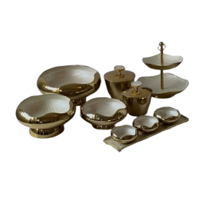 Soporte de aluminio para pasteles de grado alimenticio inspirado en Ins de lujo moderno, platos de cena de comedor fáciles de limpiar para fiestas de Hotel en casa - Product Image 3